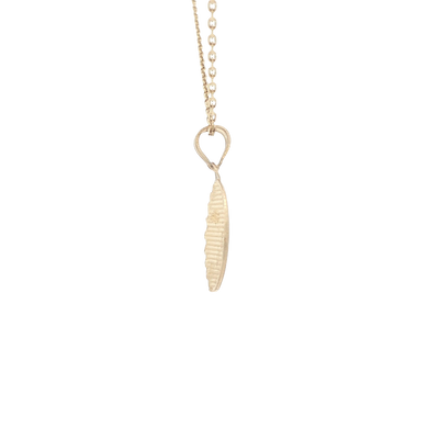PENDENT 14KP 1/2SUN & 1/2MOON WITH FACE