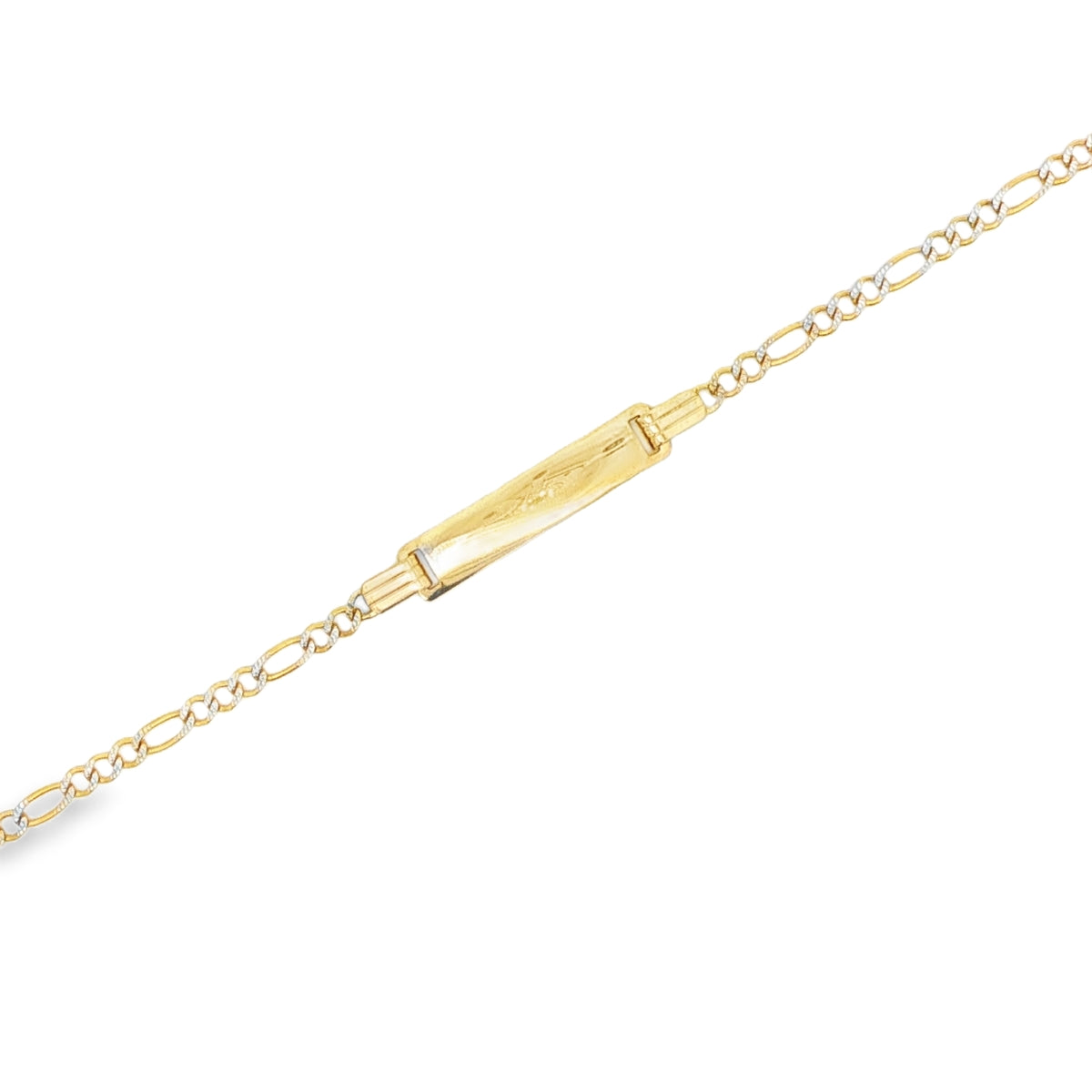 14 KARAT FIGARO BRACELET LENGTH 6 WEIGHT: 2.6G : 2