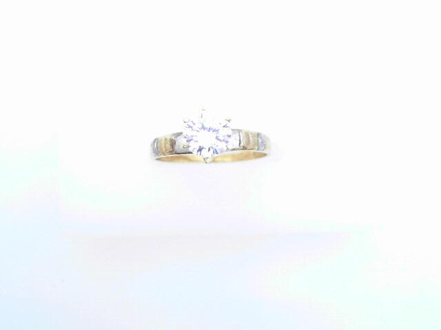 14 KARAT SATIN RING SIZE 6.25 WEIGHT: 1.9G
CZ SOL