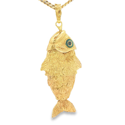 PENDANT 18 KARAT WEIGHT: 22.8G
PUFFY FISH WITH BL