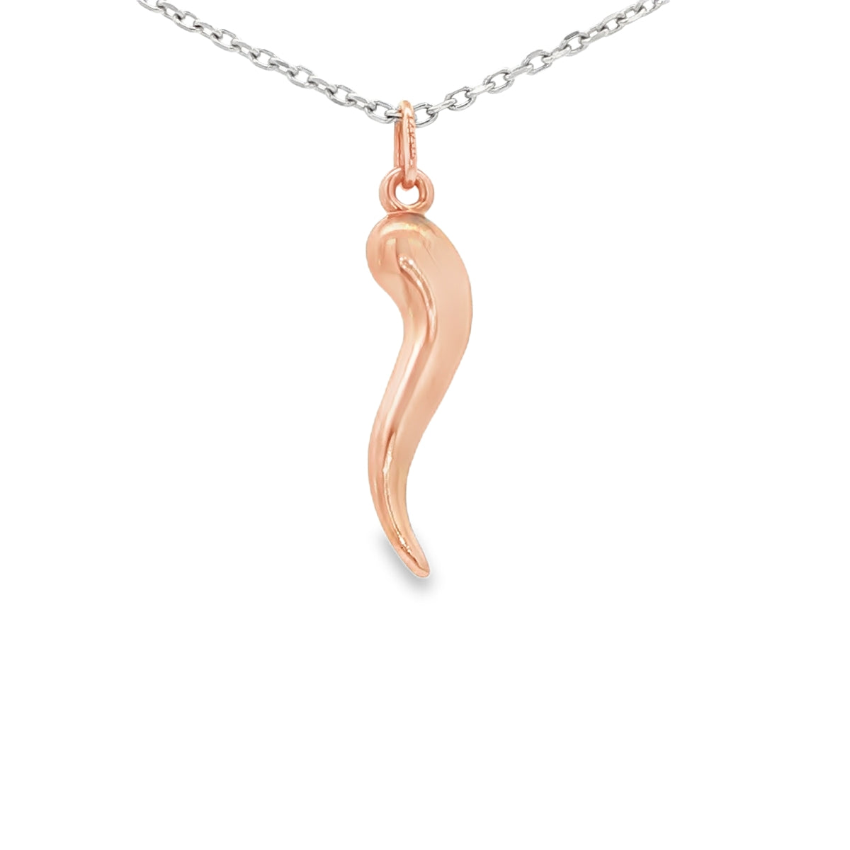 PENDANT 14K HORN ITALIAN HORN ROSE GOLD