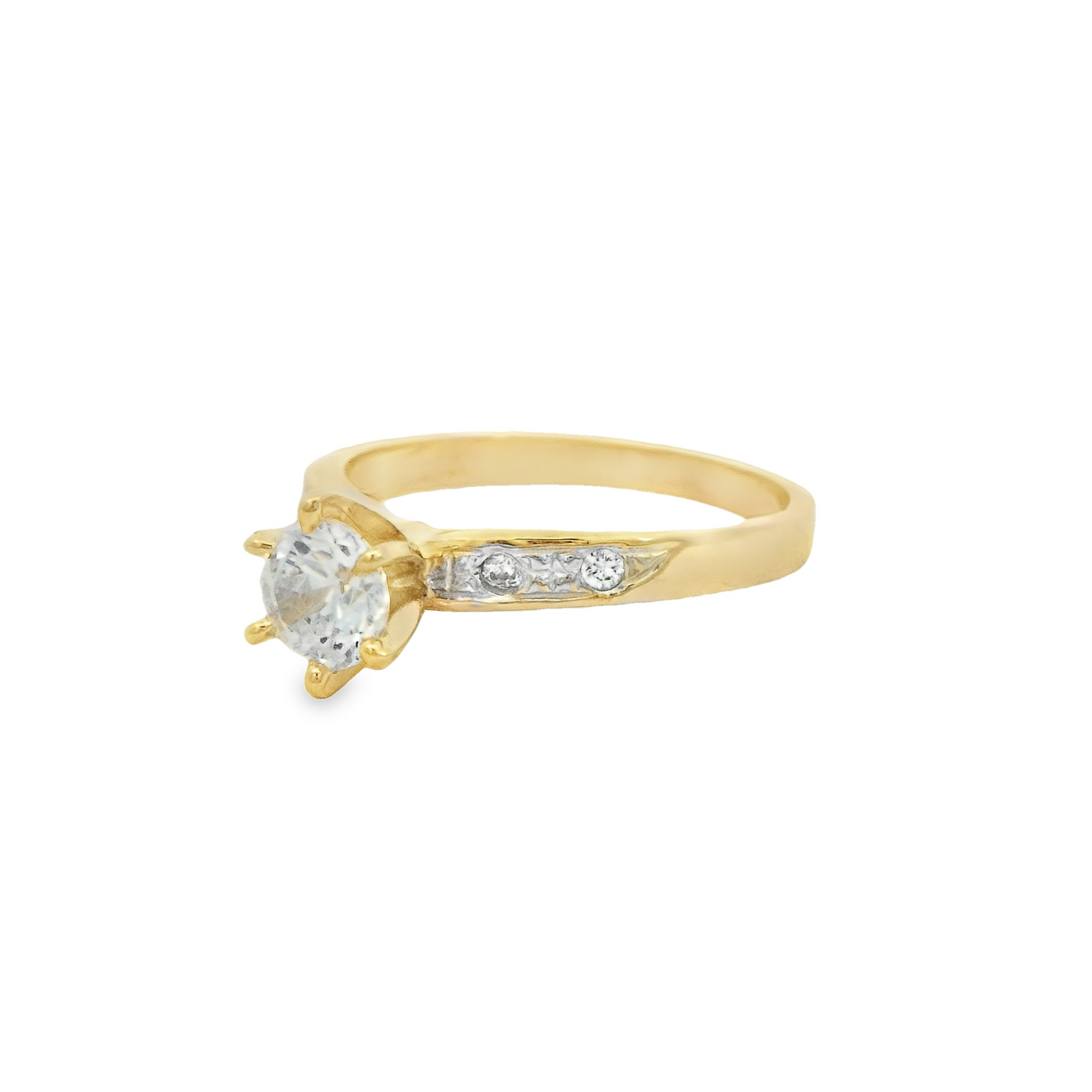 14K Solitaire CZ Size 8.5