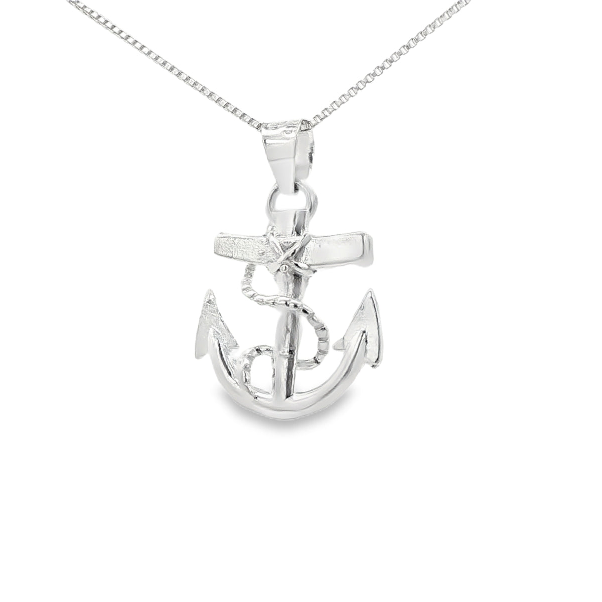STERLING SILVER CHARM ANCHOR ROPE