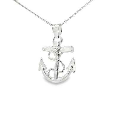 STERLING SILVER CHARM ANCHOR ROPE