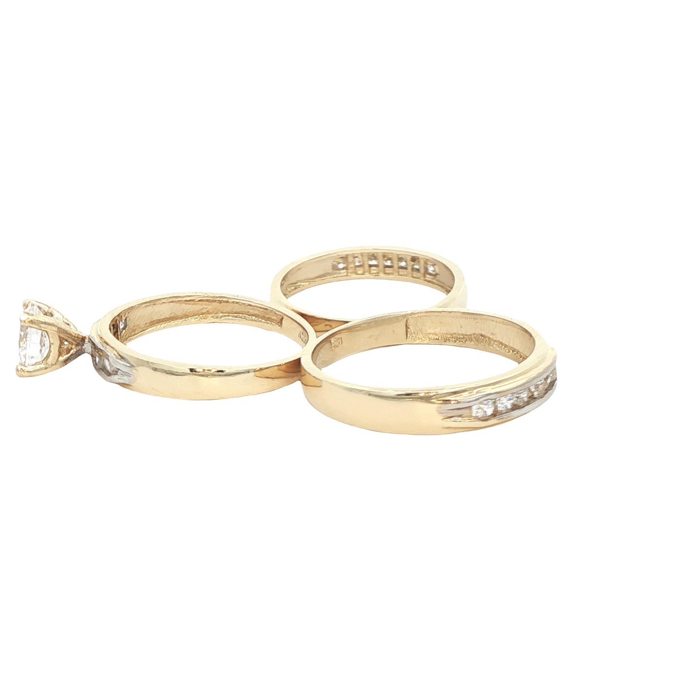 14 KARAT RING SIZE 7 WEIGHT: 2.1G : 3.4MM CZ SINGL