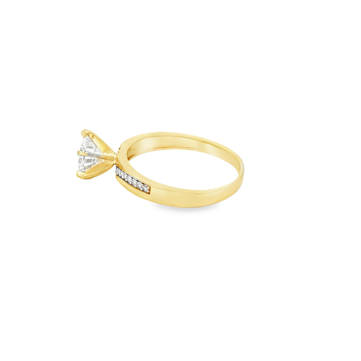 14 KARAT RING SIZE 6.75 WEIGHT: 2.4G : 2.8MM CZ SO