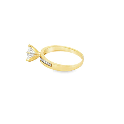 14 KARAT RING SIZE 6.75 WEIGHT: 2.4G : 2.8MM CZ SO