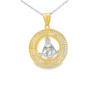 PENDANT 14K 3.1G Medal MASON CZ