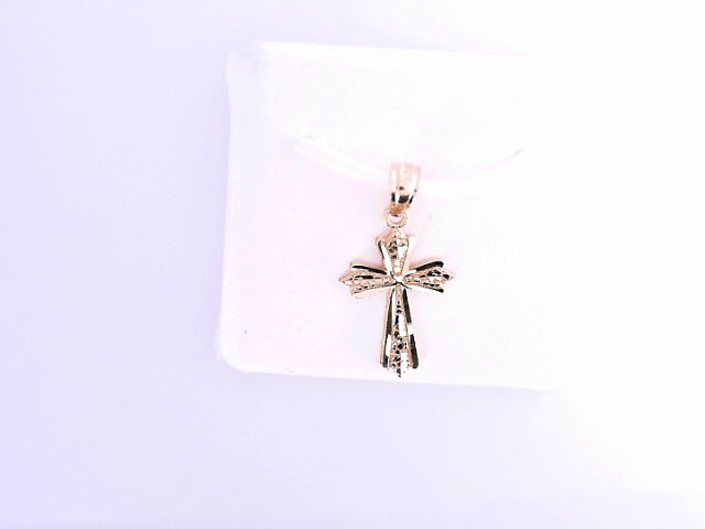 14 KARAT DIAMOND CUT CHARM WEIGHT: 0.9G
CROSS DC