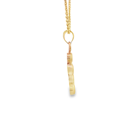 14K PENDENT CROSS CZ CROSS RND CIRCLES