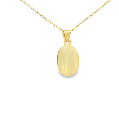 14KP Bautism TriGold Oval