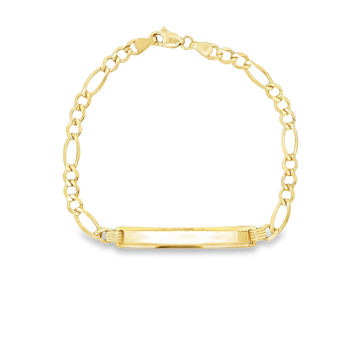 14 KARAT FIGARO BRACELET LENGTH 7 WEIGHT: 5.3G : 4