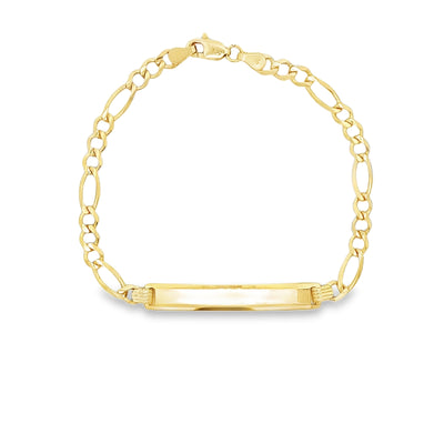 14 KARAT FIGARO BRACELET LENGTH 7 WEIGHT: 5.3G : 4