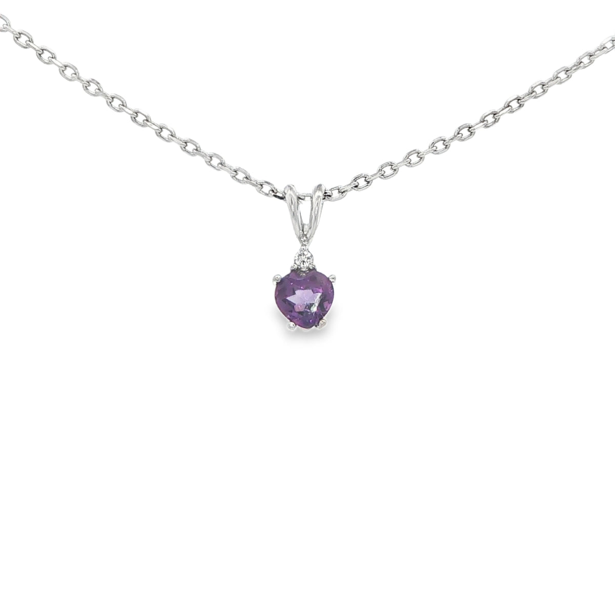 10 KARAT CHARM CZ PURPLE RABBIT BAIL WHITE