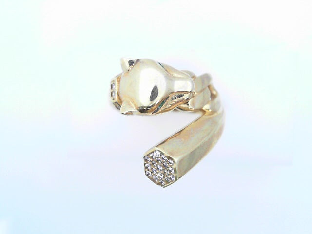 14 KARAT RING SIZE 8 WEIGHT: 4.9G
CZ PANTHER HEAD