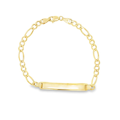 14 KARAT FIGARO BRACELET LENGTH 7 WEIGHT: 4.1G : 3