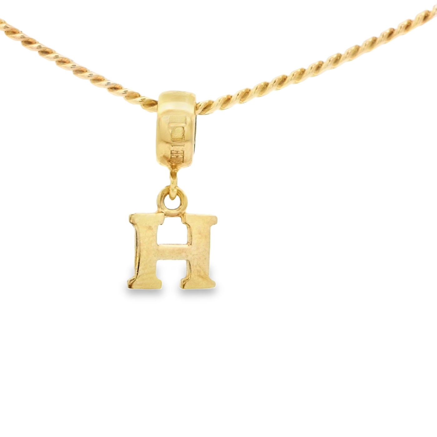 PENDANT 14K H Letter BailRing
