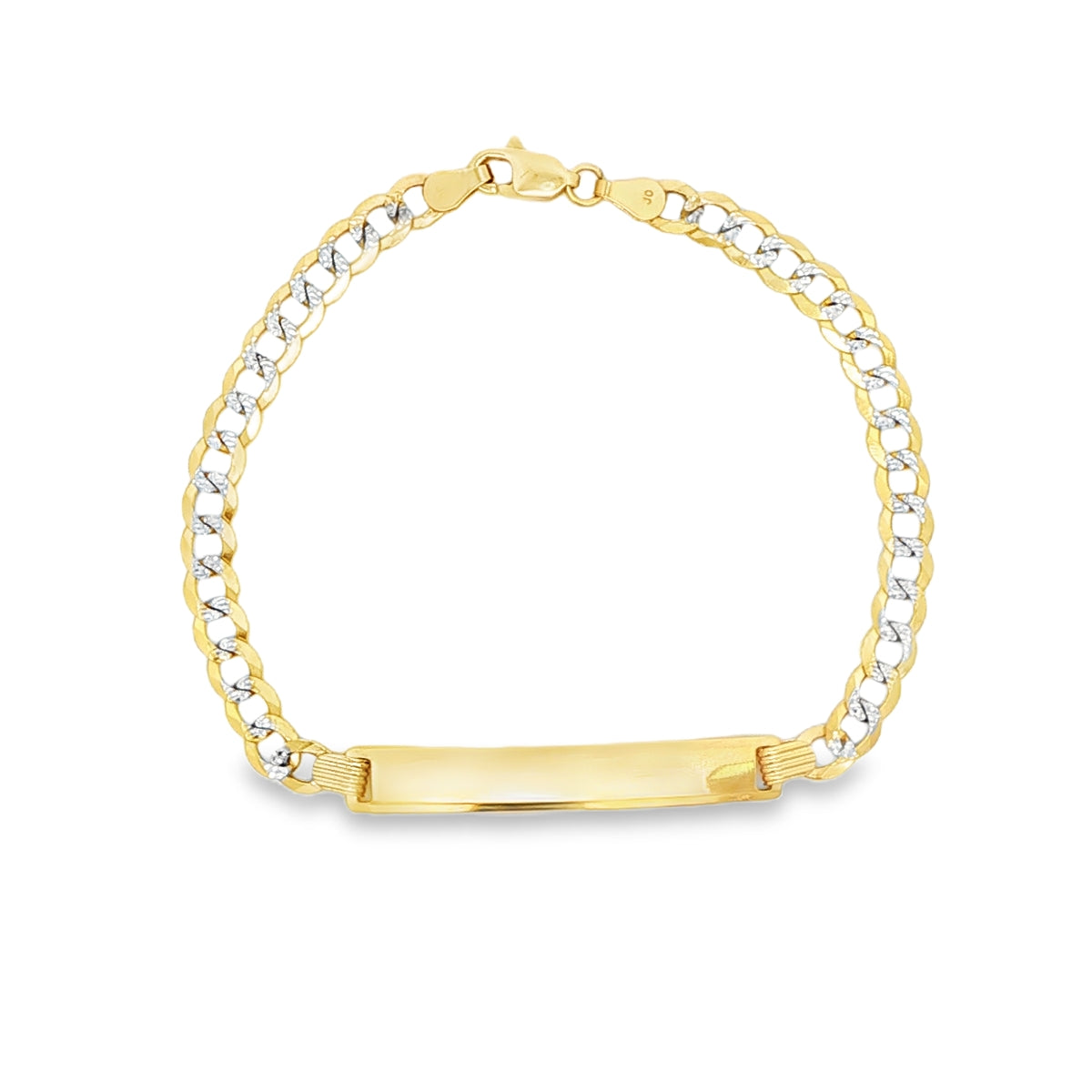 14 KARAT CUBAN ITALIAN CURB BRACELET LENGTH 7 WEIG