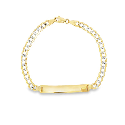 14 KARAT CUBAN ITALIAN CURB BRACELET LENGTH 7 WEIG