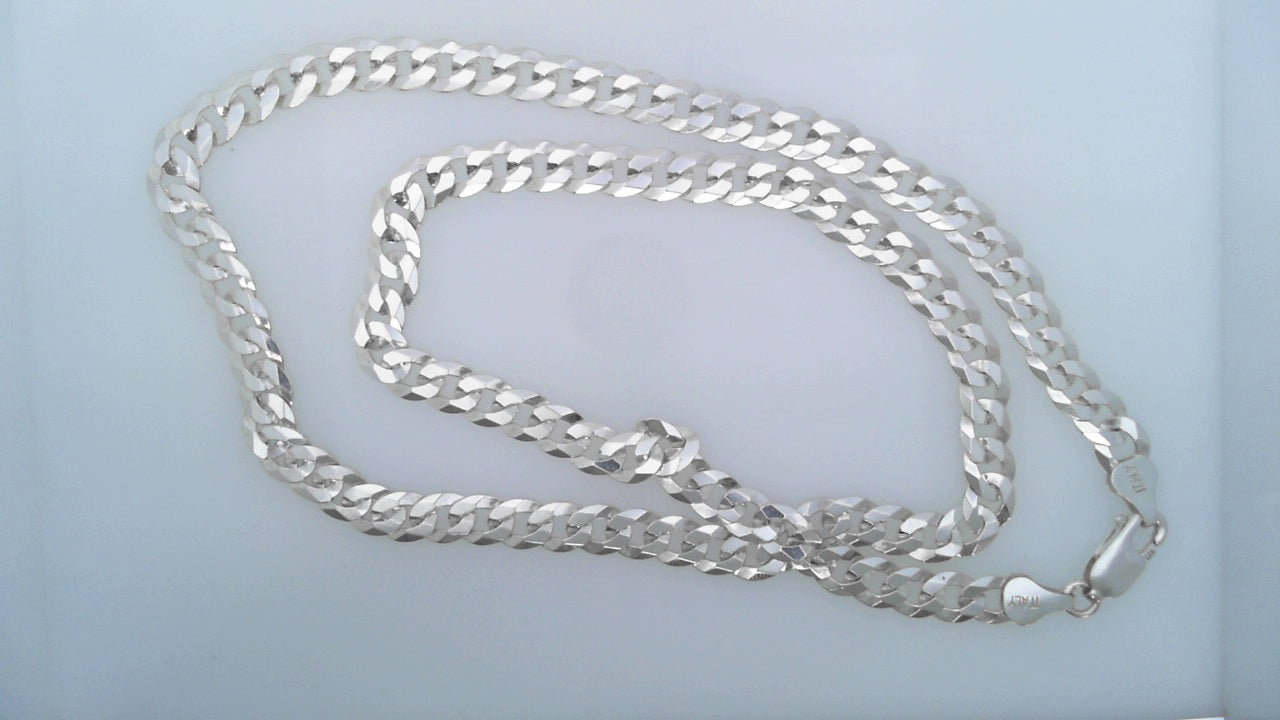 925 Sterling Silver Cuban Italian Curb Chain 6.2mm