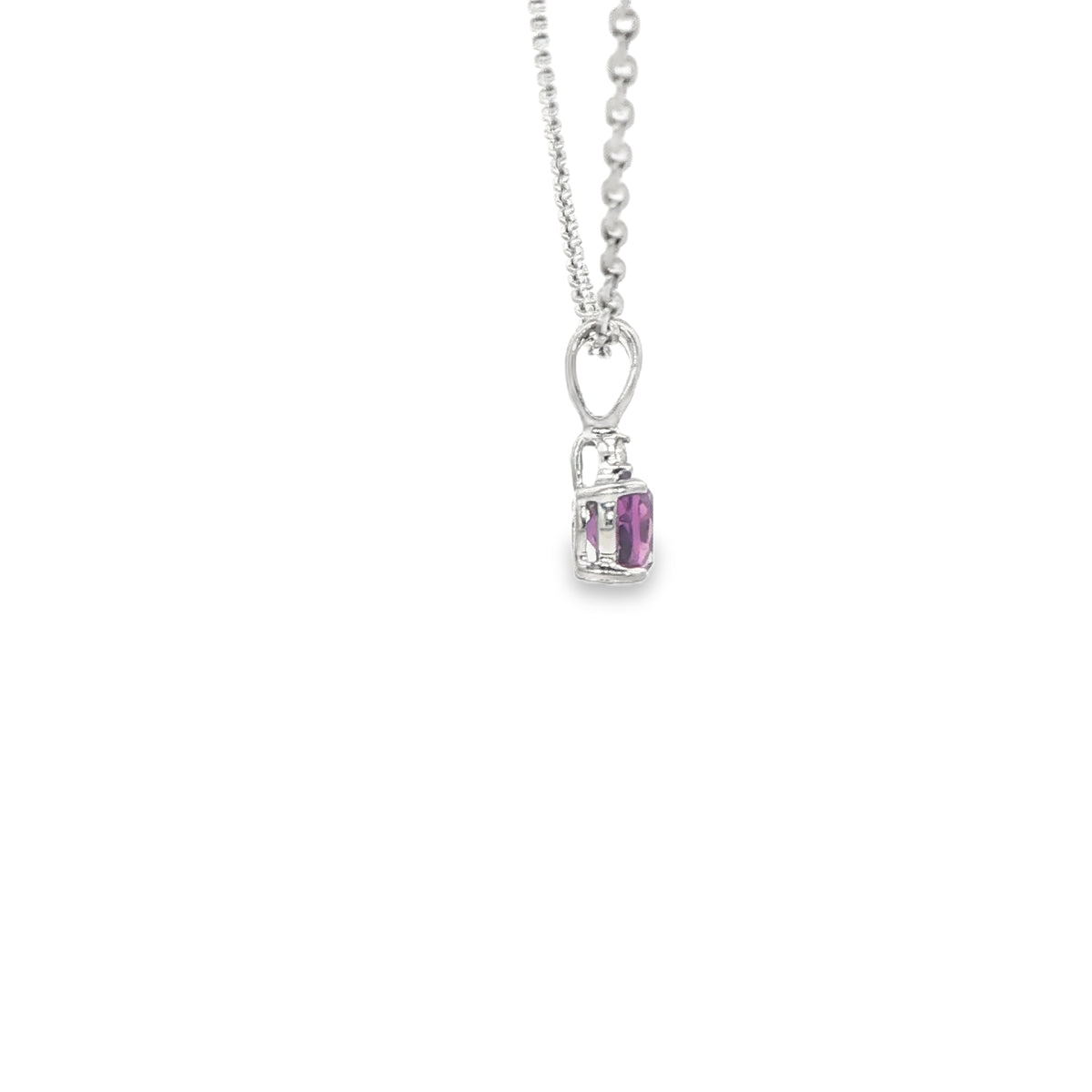 10 KARAT CHARM CZ PURPLE RABBIT BAIL WHITE