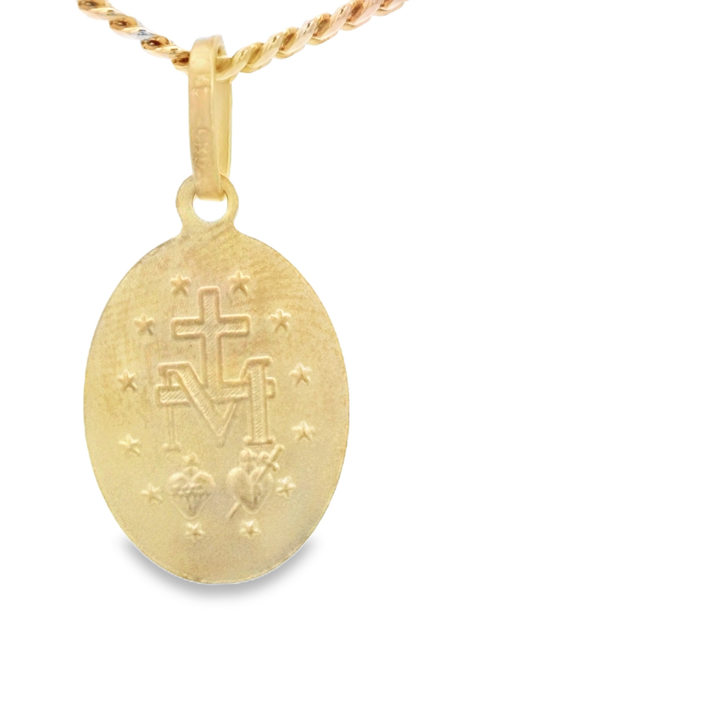 14K PENDANT  1.7G SAINT MILAGROSA VIRGEN MARI OVAL
