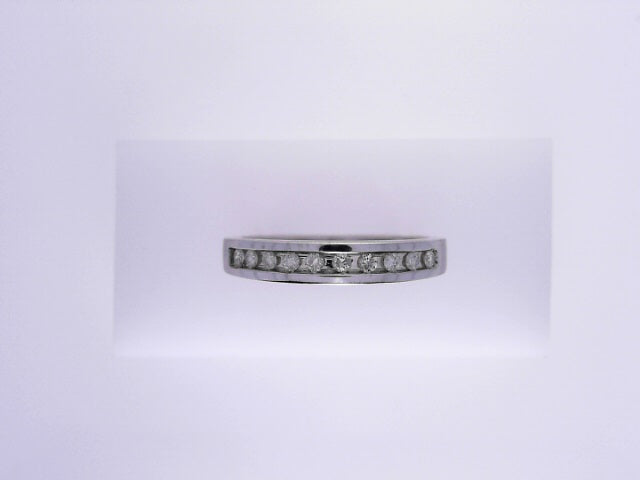 RING 14K WHITE 4.2G #10 BAND DIAMOND 0.50ctw ROUND