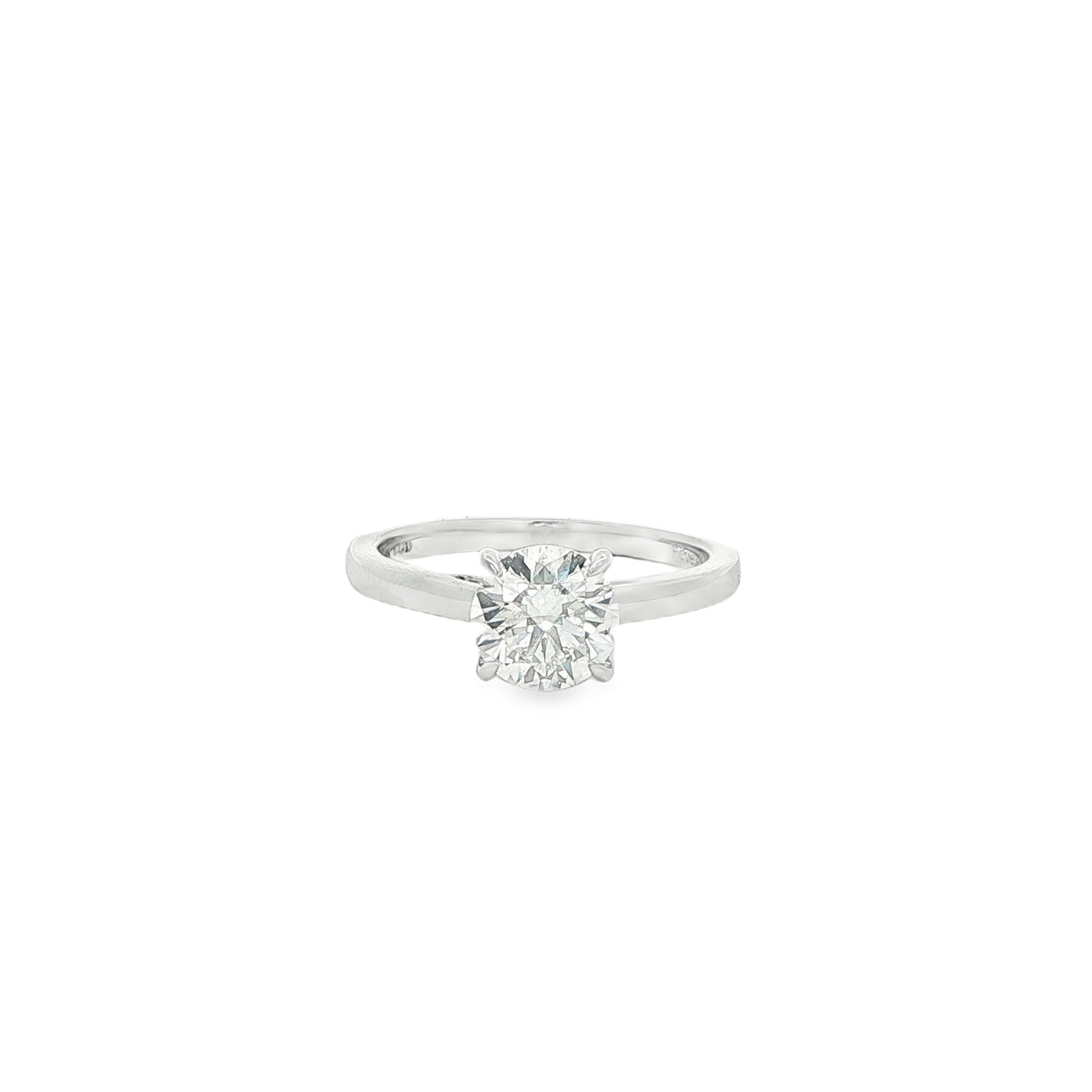 LABGROWN       14K WHITE ENGAGEMENT SOLITARY #7  D