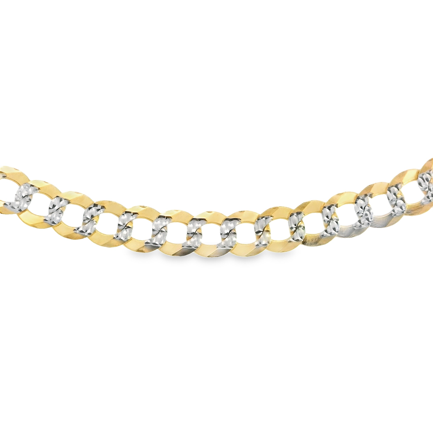 14K Diamond Cut Cuban Italian Curb Chain 3.6MM