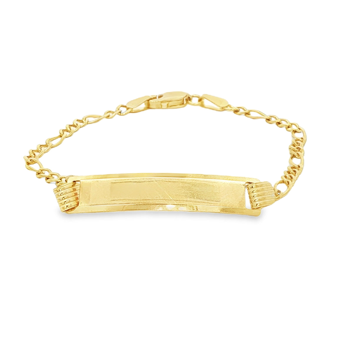 14 KARAT FIGARO BRACELET LENGTH 6 WEIGHT: 3.3G : 2