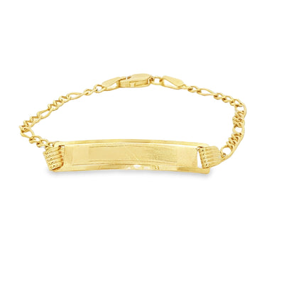 14 KARAT FIGARO BRACELET LENGTH 6 WEIGHT: 3.3G : 2