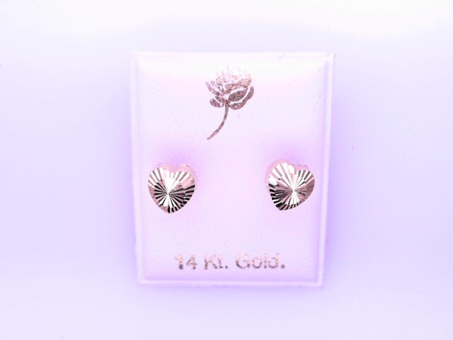 14 KARAT STUD EARRINGS WEIGHT: 0.8G : 5MM CZ CLEAR