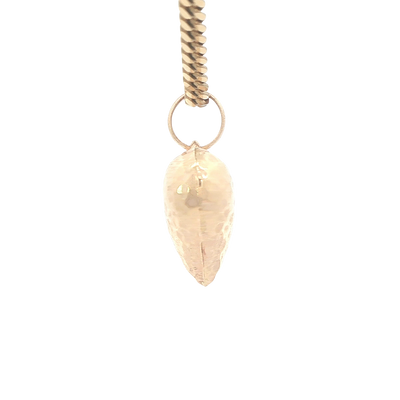 PENDANT 14KP 2.4G PUFF HEART HAMMERED