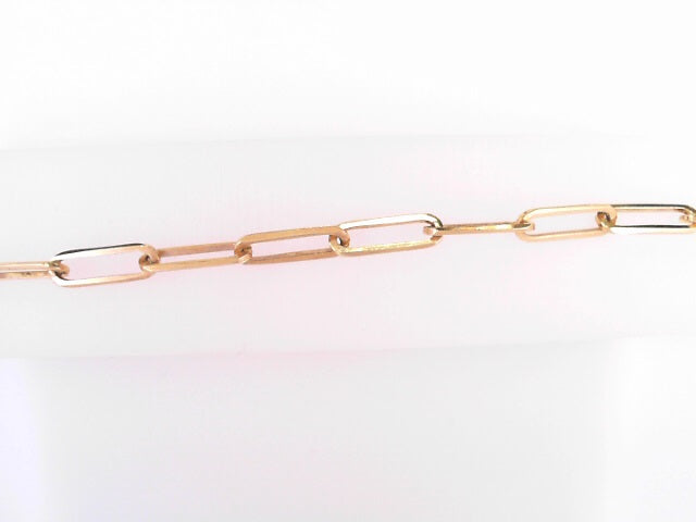 BRACELET 14KB 6.9G ANKLET 10'' PAPER CLIP