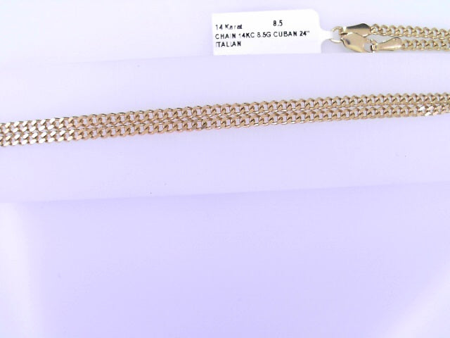 CHAIN 14KC 8.5G CUBAN 24'' ITALIAN