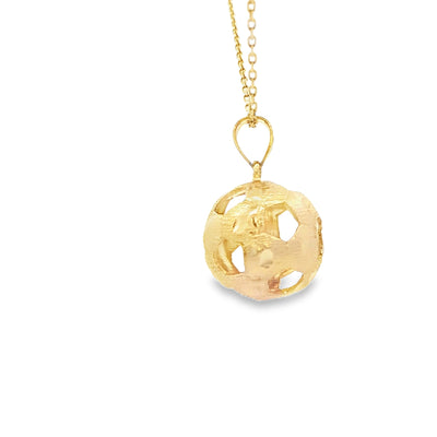PENDANT 14K Soccer Ball 3.2g 14mm Puff
