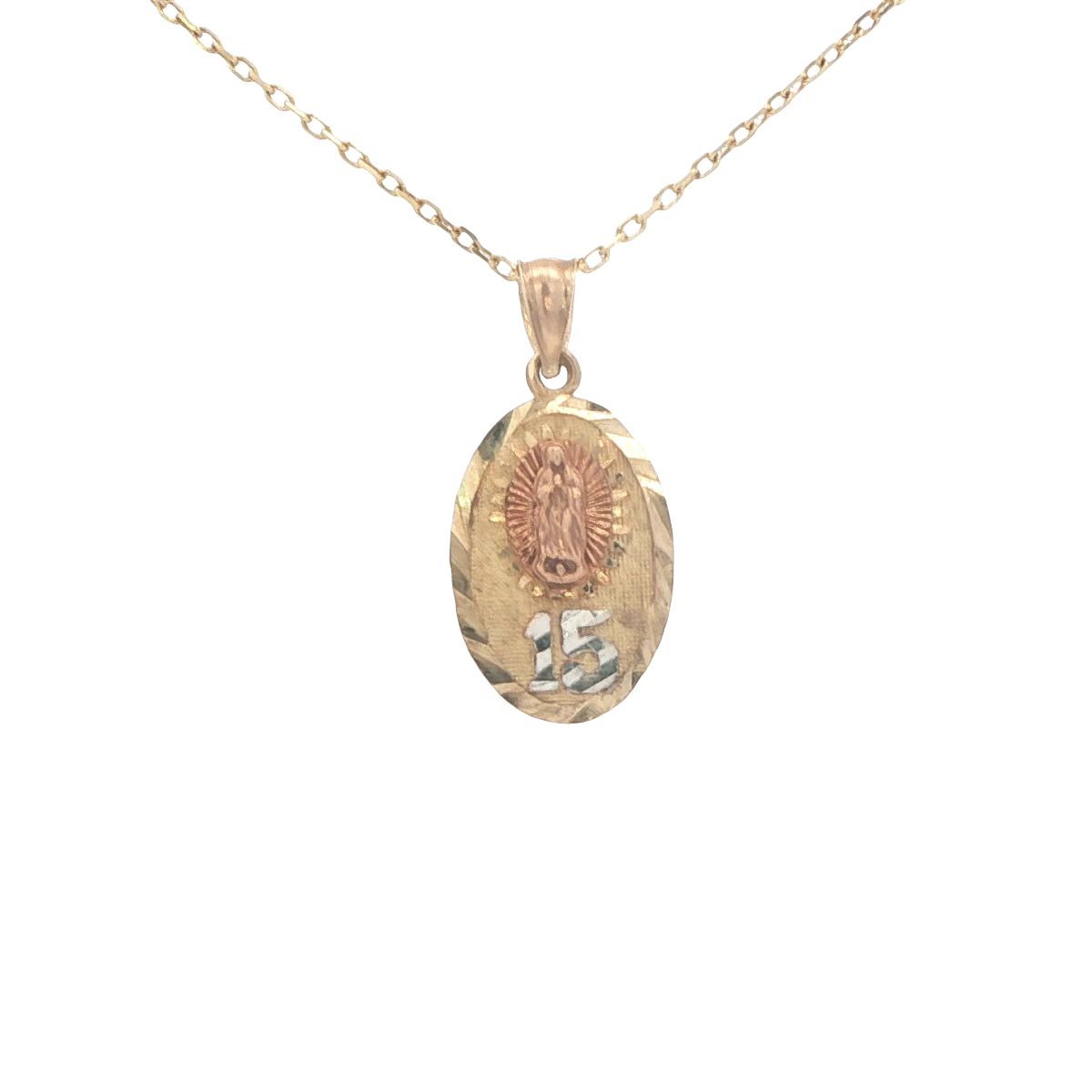 PENDANT 14K 3TONE 15 MILAGROSA