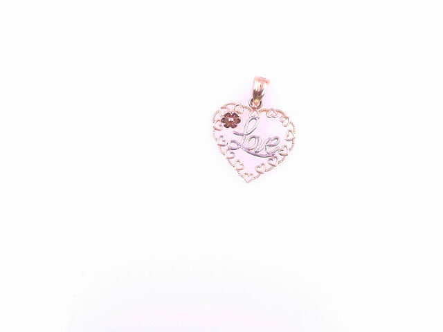 PENDANT 14K 0.8G LOVE PENDANT 3TONE HEART LOVE