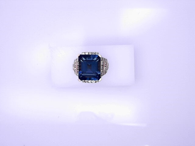 14KR 9.3G  DIAMOND #6 TOPAZ LONDON BLUE
