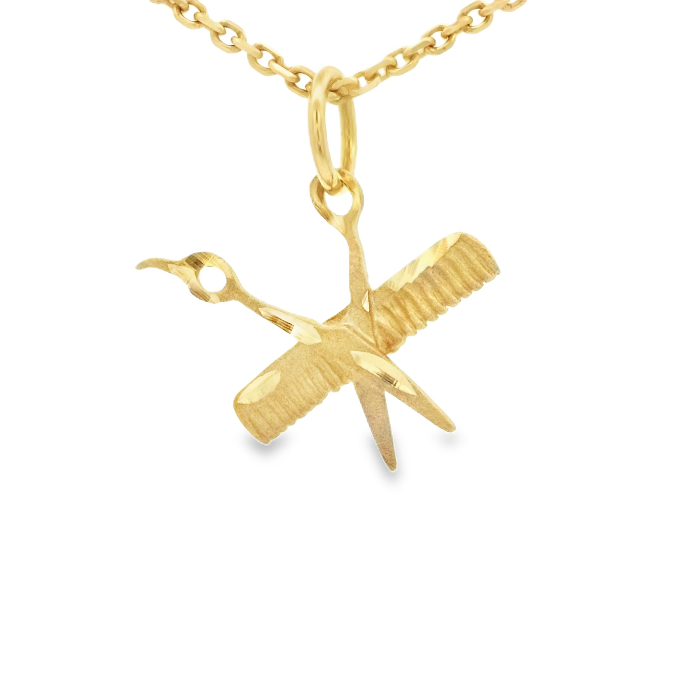 PENDANT 14KP Scissors Comb
