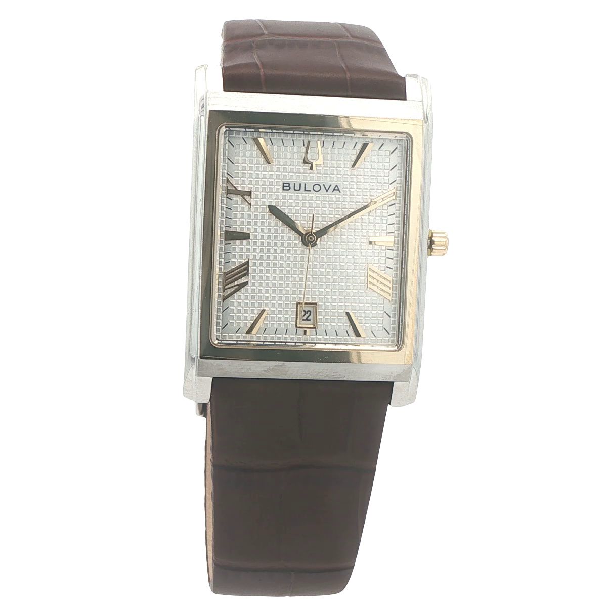 TWO-TONE : SILVER RECTANGLE SLIM MOVEMET BULOVA