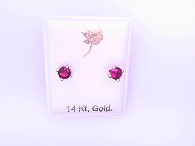 14 KARAT STUD EARRINGS WEIGHT: 0.8G : 5MM CZ CLEAR