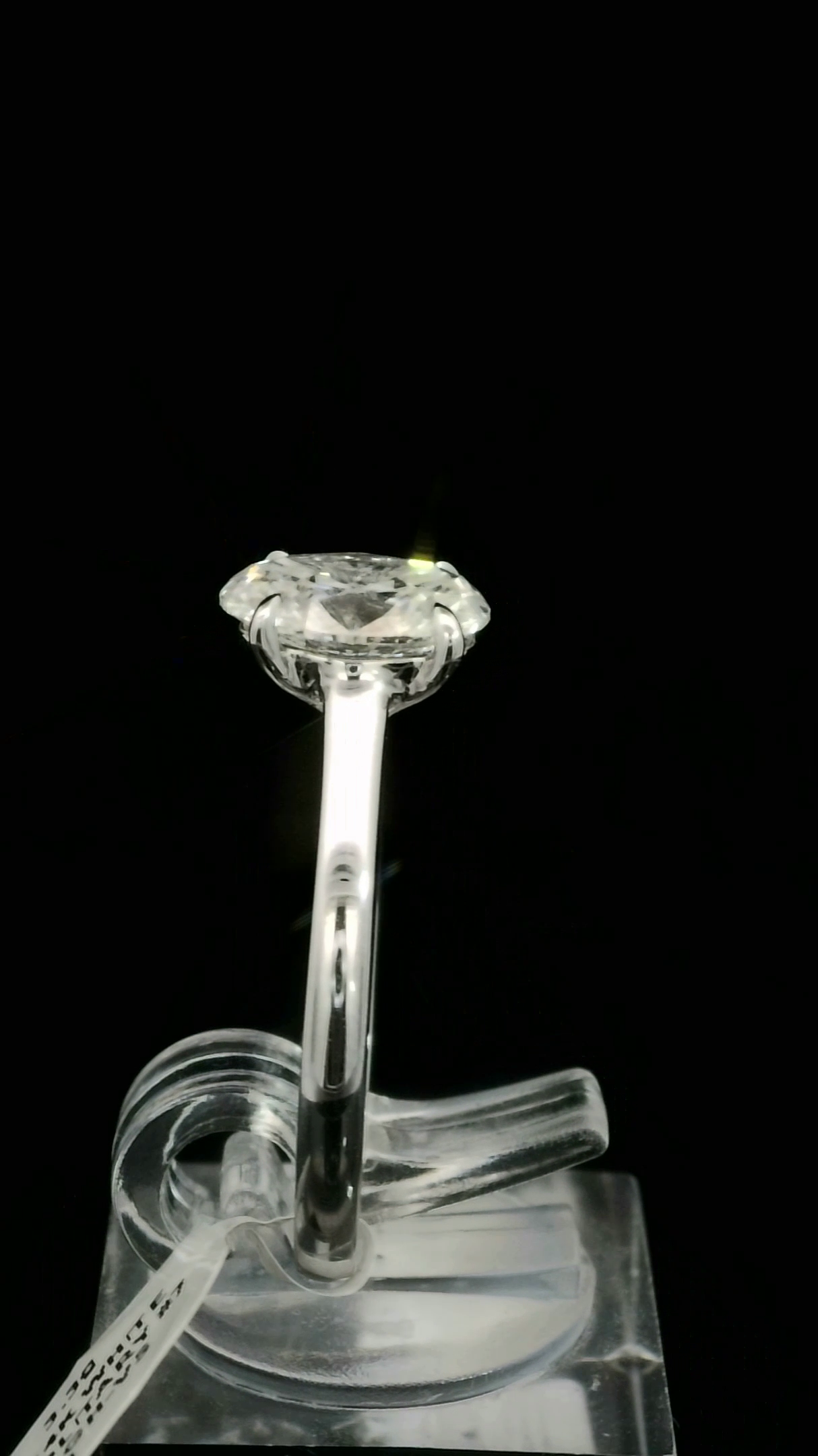 LABGROWN       14K WHITE ENGAGEMENT SOLITARY #7  D