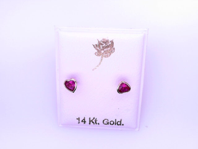 14 KARAT STUD EARRINGS WEIGHT: 0.7G : 5MM CZ CLEAR