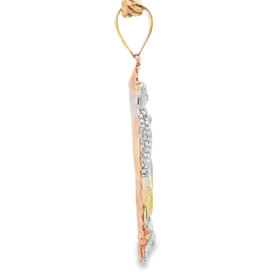 14KP 11.9G GUADALUPE CZ 2TONE STAND ALONE