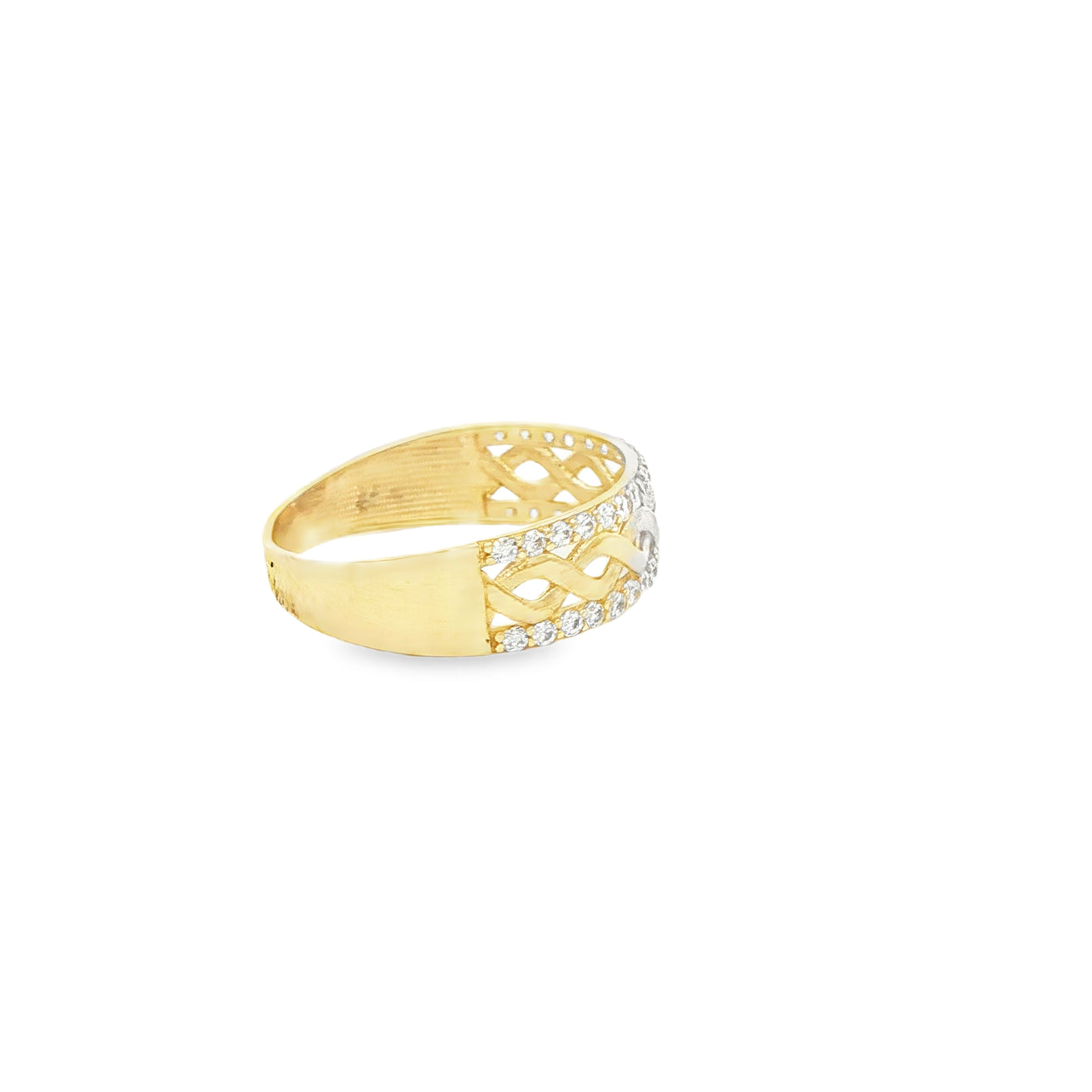 14 KARAT RING SIZE 7.75 WEIGHT: 1.9G : 5.8MM CZ MO