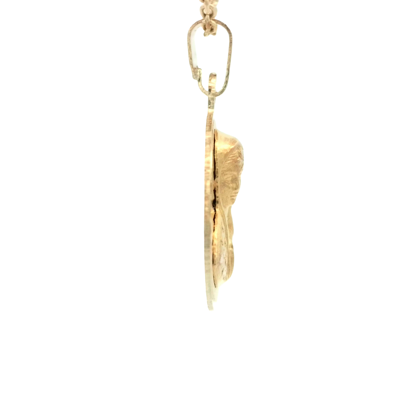 14K PENDENT  VIRGEN DC ROUND