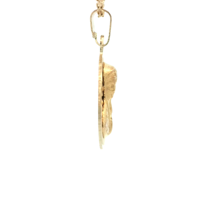 14K PENDENT  VIRGEN DC ROUND