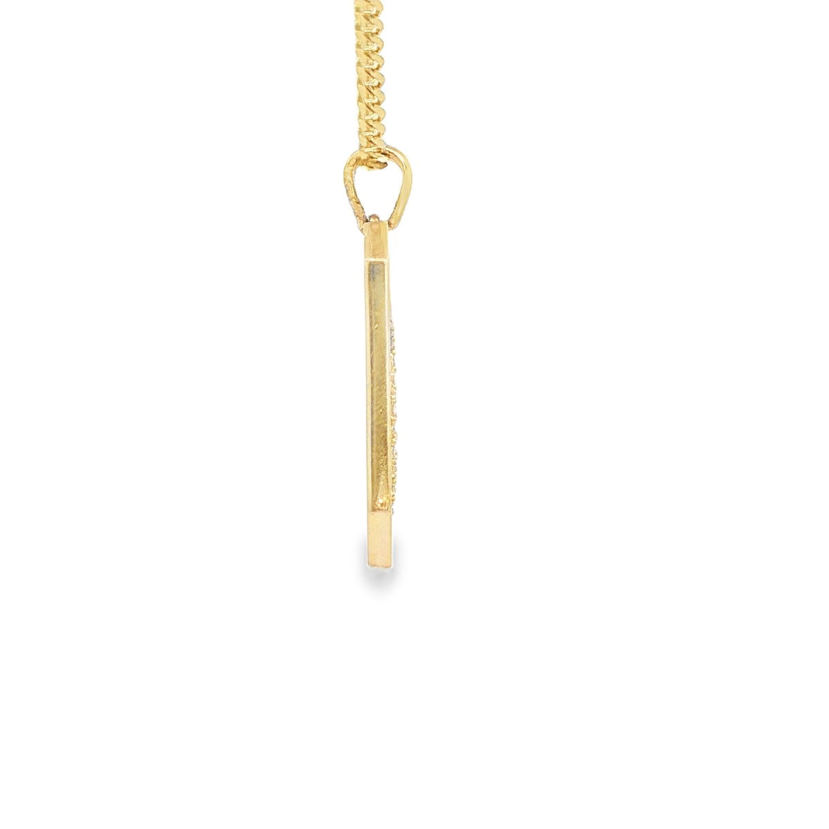 PENDANT 14KP 3.8G STYLE CHANEL CZ SQUARE NEGATIVE