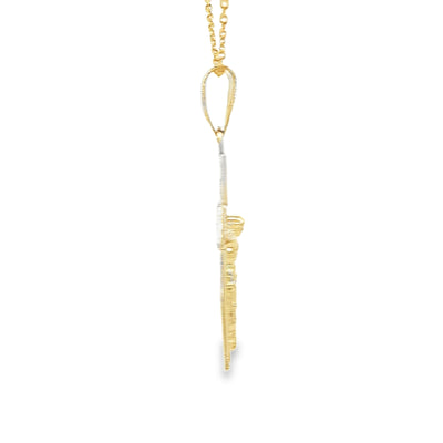 14 KARAT CHARM CRUCIFIX CROSS NUGGET BACKGROUND